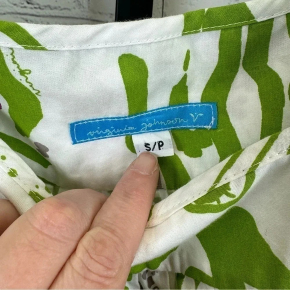 Virginia Johnson Ruffle Sleeve Spring Dress Size Small - Picture 3 of 10